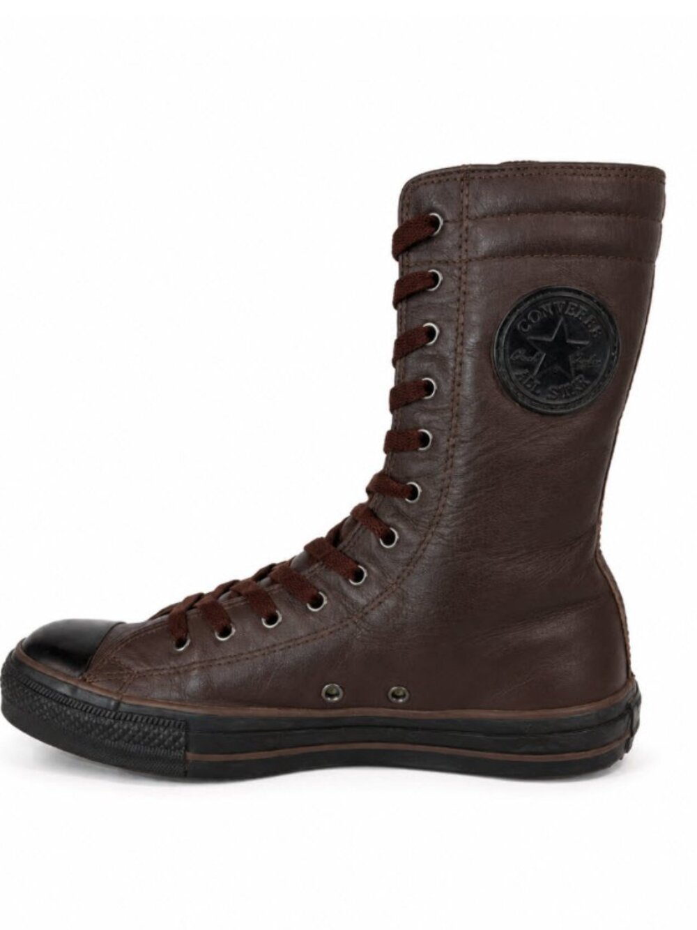 Converse XX-Hi Brown Leather Knee High Chuck Taylor Boots Size 8 W, Converse 6